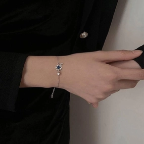 Braceletwomen's Sterling Silver Fashion Moonstone Bracelet 