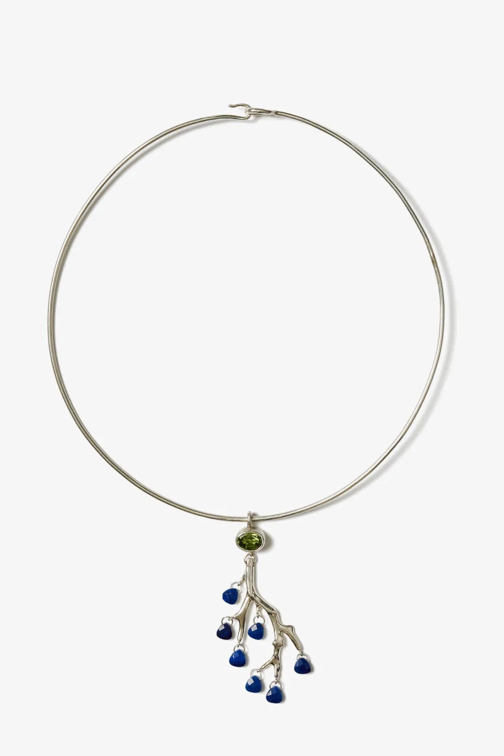 Branch Collar Necklace Peridot Mix