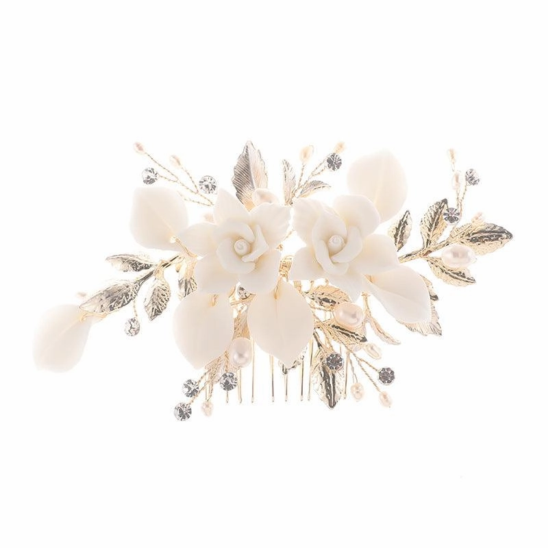 Bridal Headwear Hair Comb Earrings Set Retro Temperament