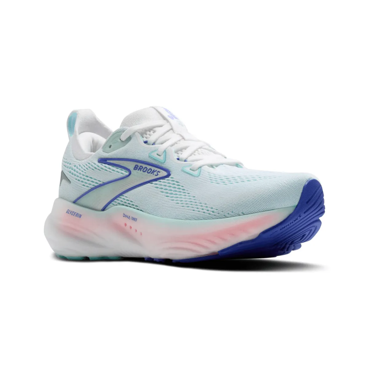 Brooks Damen Glycerine 22 Weiß/Limpet Shell/Amparo Blau