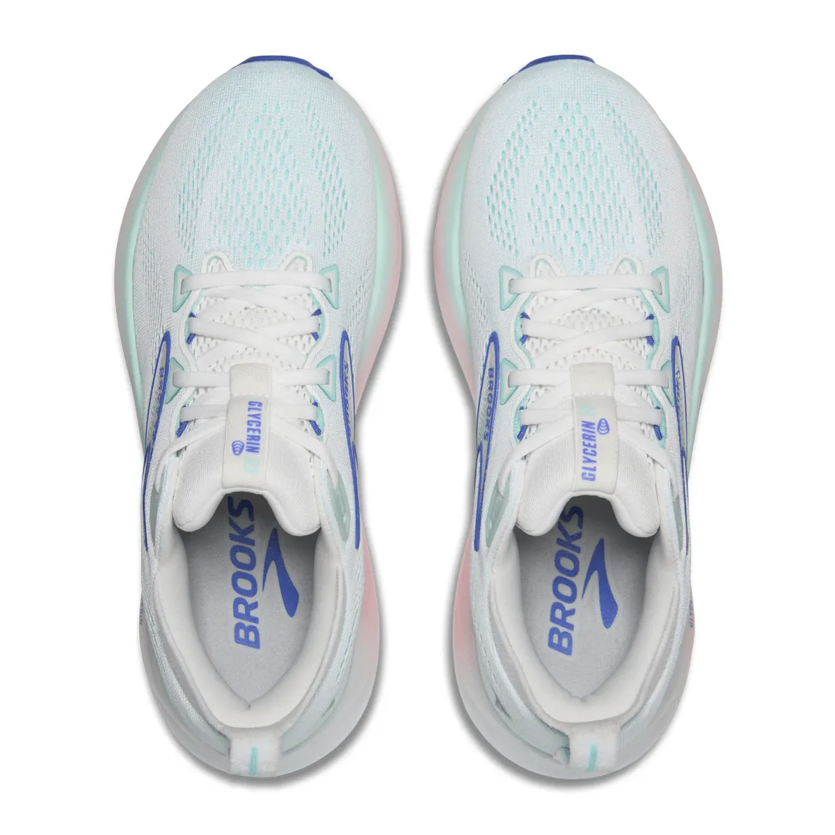 Brooks Damen Glycerine 22 Weiß/Limpet Shell/Amparo Blau