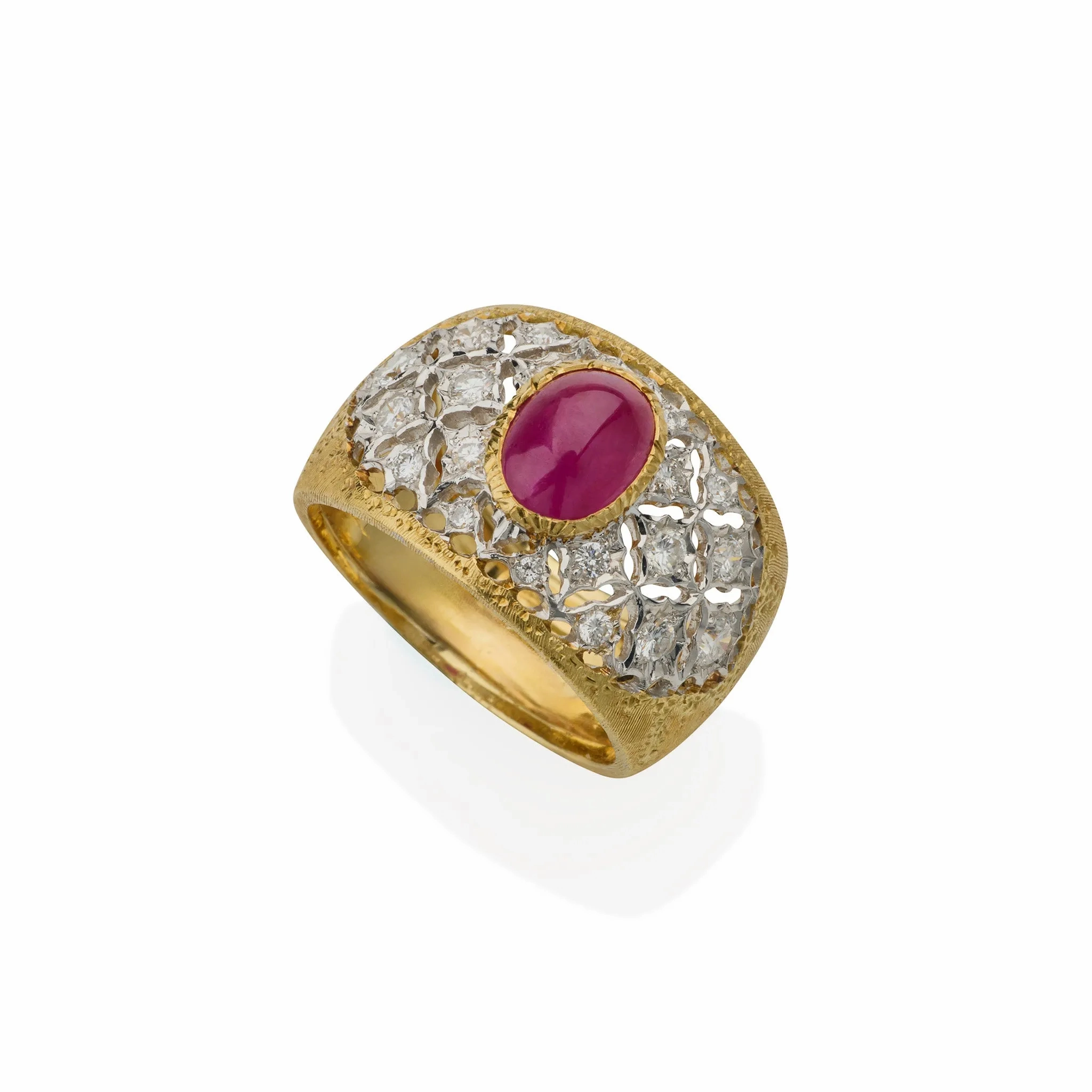 Buccellati Ruby and Diamond Ring