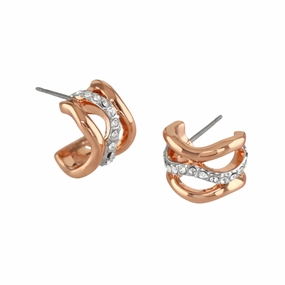 Buckley London Bayswater Hoops Earrings? Rose Gold Rose Gold Two Tone O/S SS24 fashion-jewelry  
