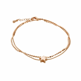 Buckley London Double Chain Star Charm BraceletRose Gold SS25 fashion-jewelry  