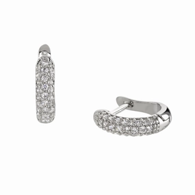 Buckley London Rhodium Cluster Hoop Earrings Silver SS25 fashion-jewelry  