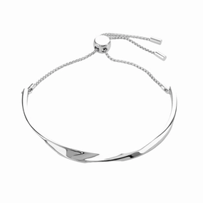Buckley London Silver Adjustable Twist Bracelet Silver SS25 fashion-jewelry  