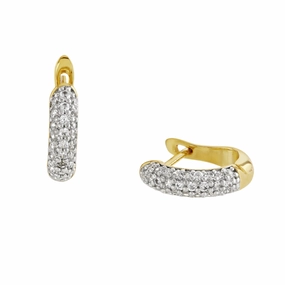 Buckley London Two-Tone Cluster Hoop Earrings Gold SS25 