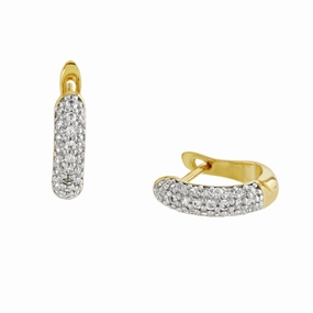 Buckley London Two-Tone Cluster Hoop Earrings Gold SS25 fashion-jewelry  