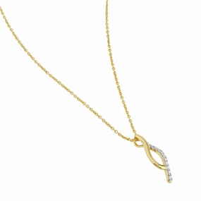 Buckley London Two-Tone Pave And Polished Tide Necklace Gold SS25 fashion-jewelry  