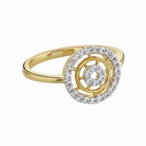 Buckley London TwoTone Pave Halo Ring Gold   Rhodium S SS24 fashion-jewelry  