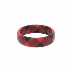 Buffalo Plaid Groove Ring texture-rose-gold  
