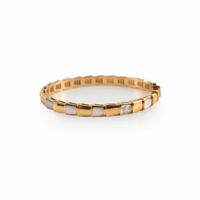 Bulgari Serpenti Viper White Mother of Pearl Bracelet Pink Gold Size S hand-chain-bracelet  