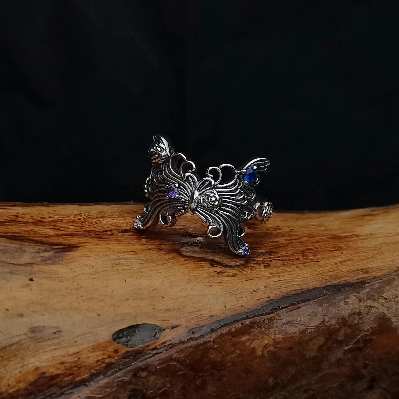 Butterfly Gothic Ring Vintage Fashion Old