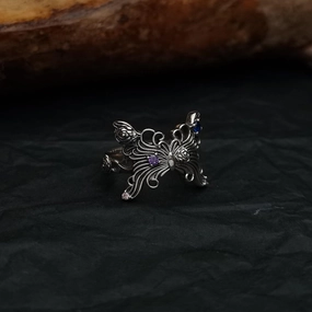 Butterfly Gothic Ring Vintage Fashion Old 