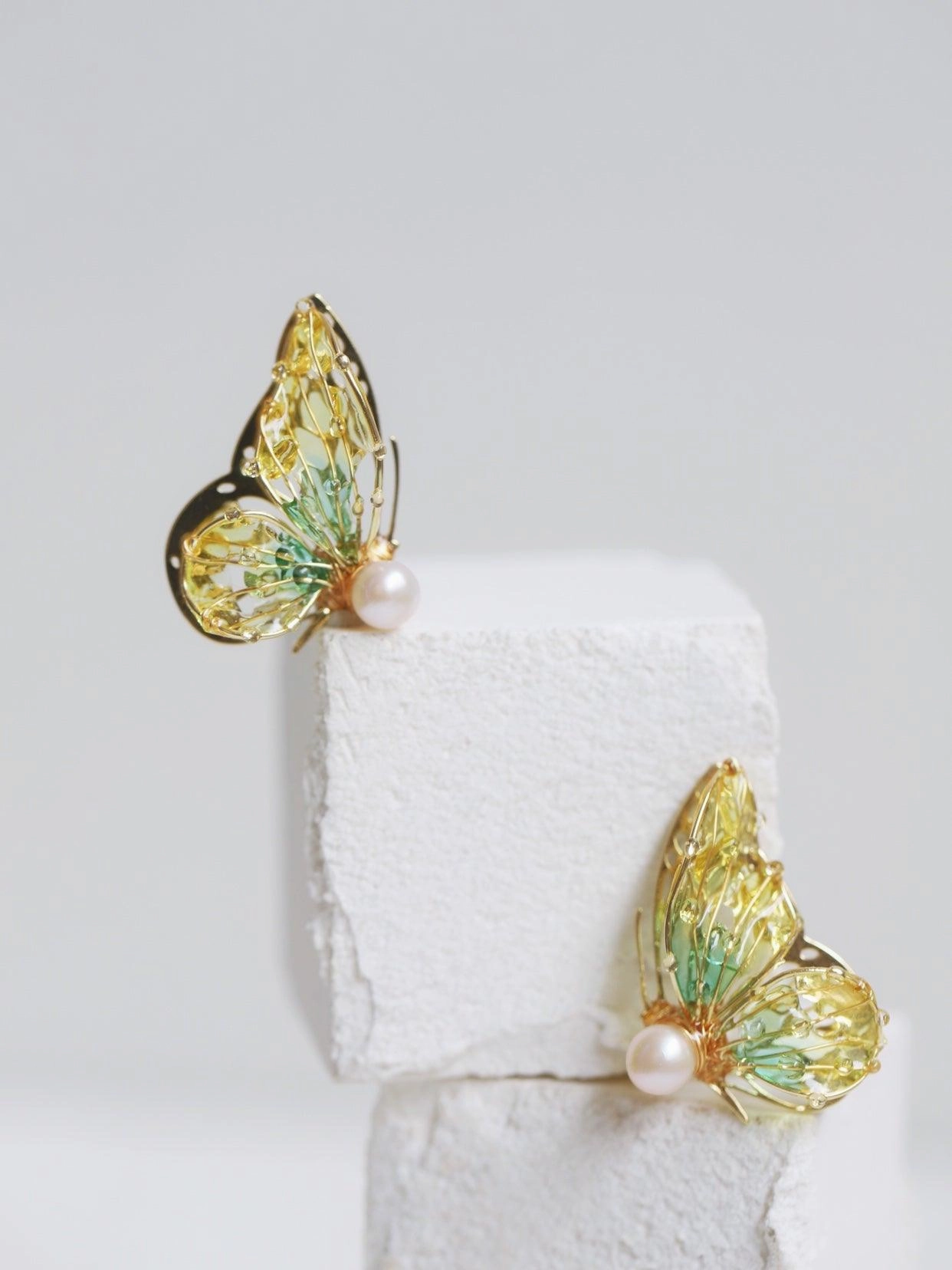 Butterfly Lady Sterling Silver Stud Earrings