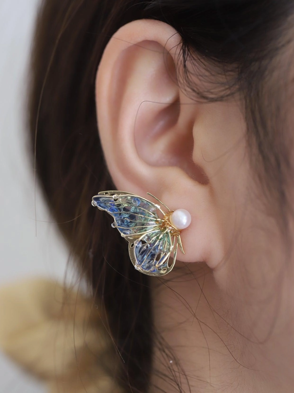 Butterfly Lady Sterling Silver Stud Earrings
