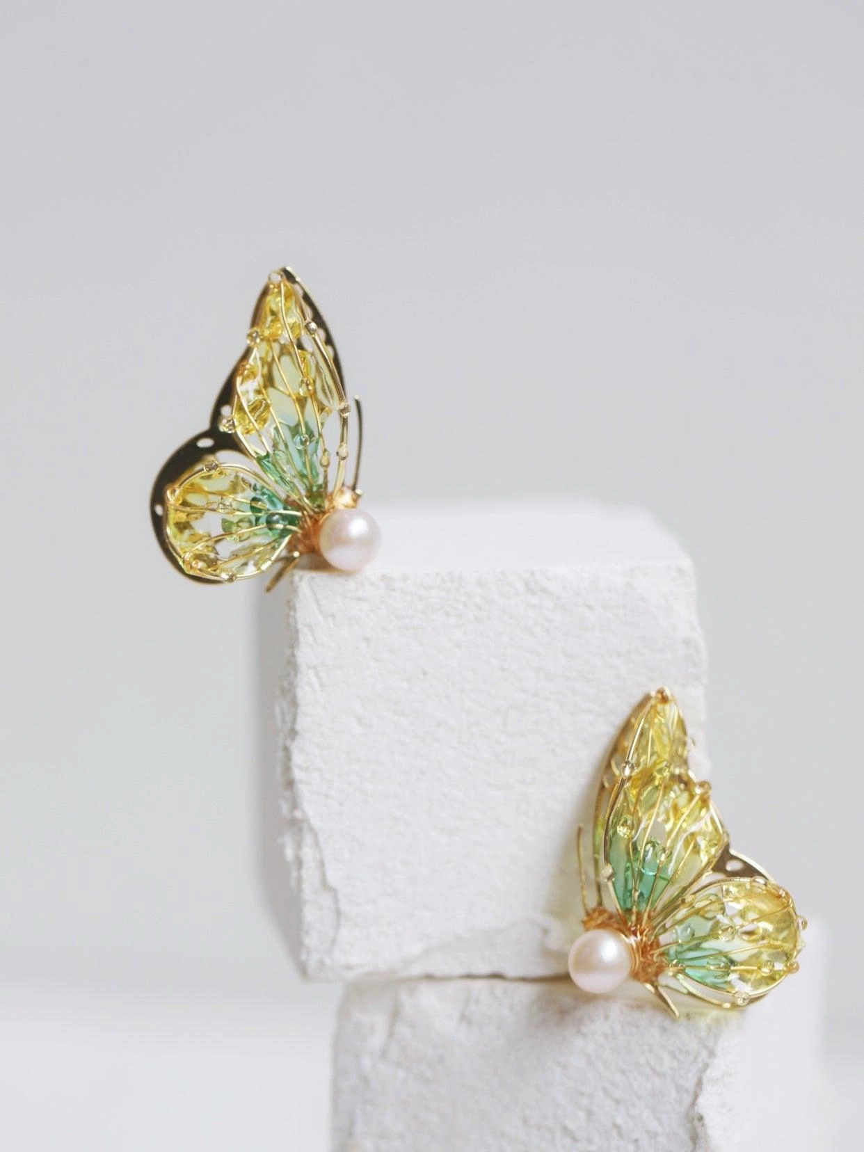 Butterfly Lady Sterling Silver Stud Earrings