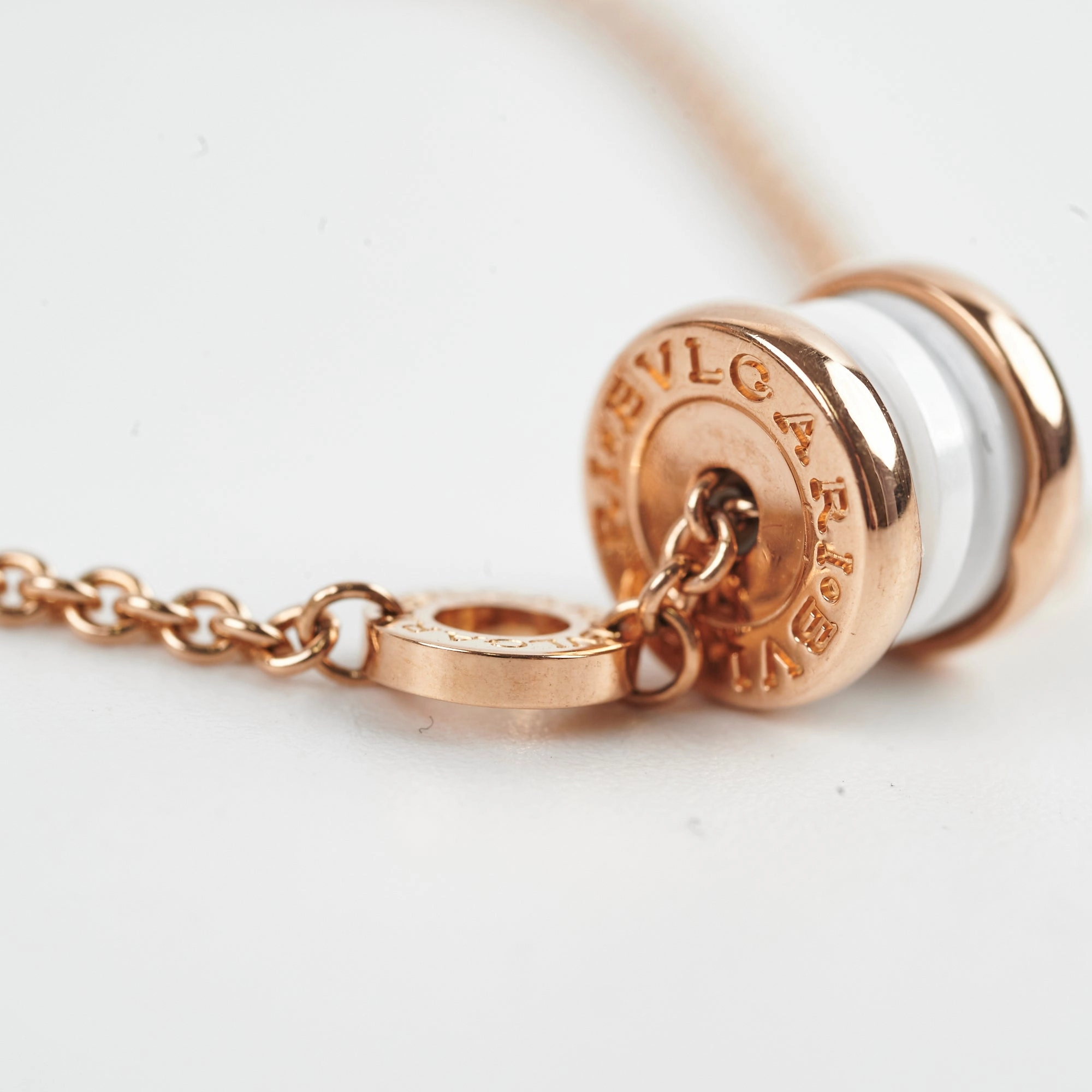 Bvlgari B.Zero 1 Bracelet Pink Gold White Ceramic