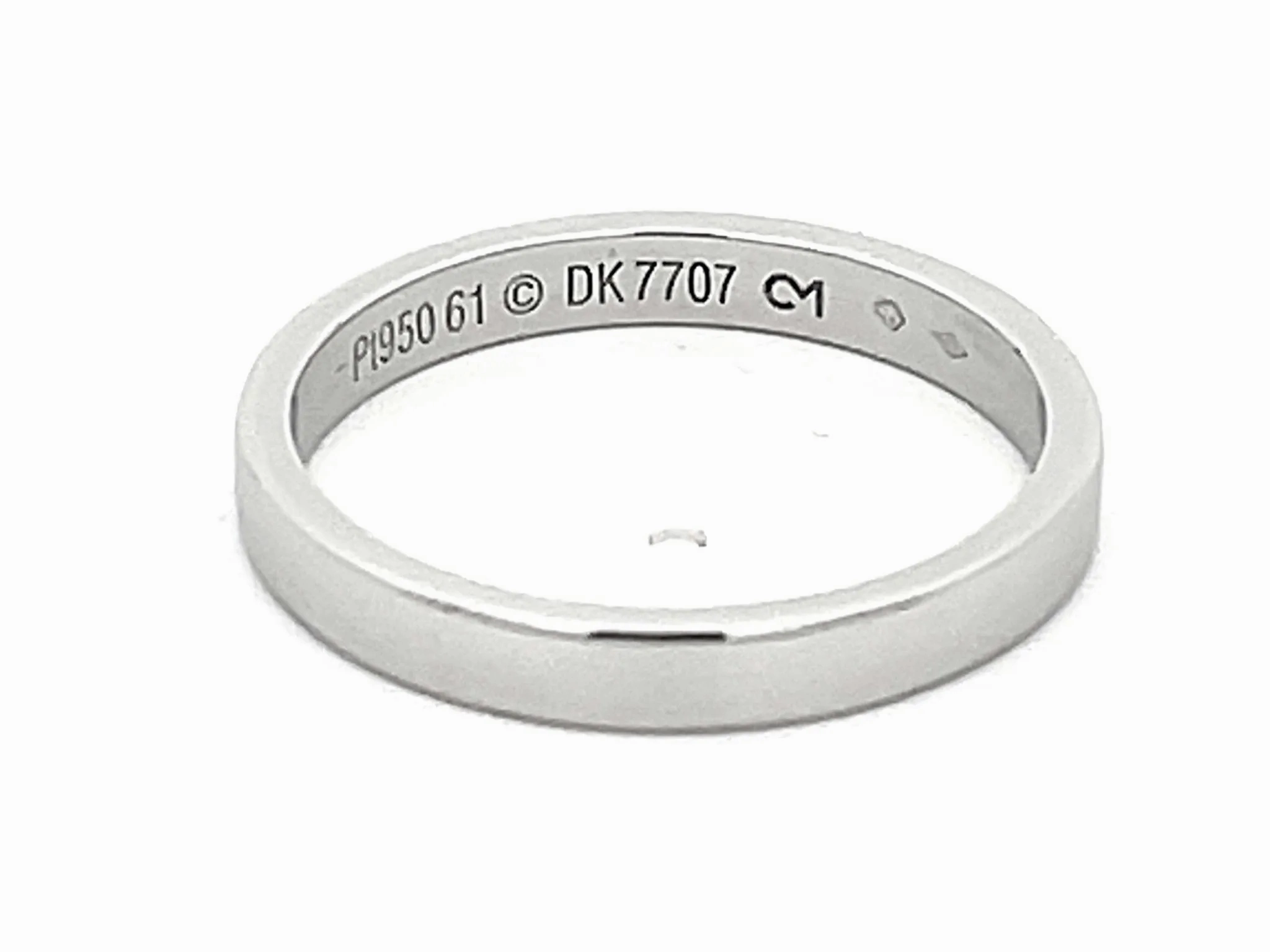 C De Cartier Wedding Band in Platinum
