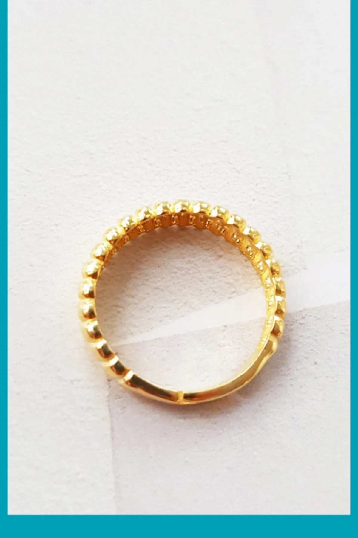 Cambered Thin Ring - 926 Sterling Silver with Gold Plating