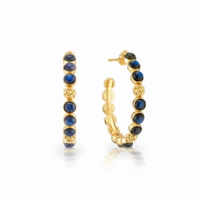 CAPUCINE DE WULF - BERRY GEM MEDIUM BLUE LABRADORITE EARRINGS ear-ear-stud  