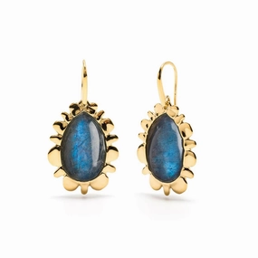 CAPUCINE DE WULF - BLISS DROP BLUE LABRADORITE EARRINGS ear-ear-stud  
