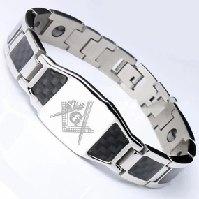 Carbon Fiber Titanium Steel Bracelet Magnet 
