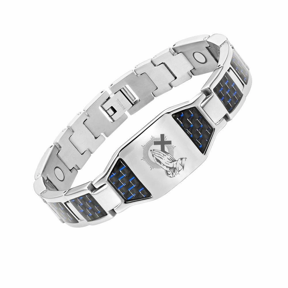 Carbon Fiber Titanium Steel Bracelet Magnet