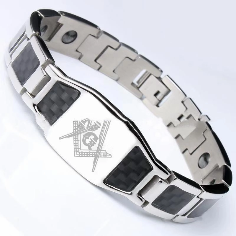 Carbon Fiber Titanium Steel Bracelet Magnet 
