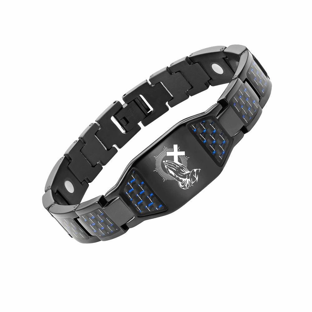 Carbon Fiber Titanium Steel Bracelet Magnet