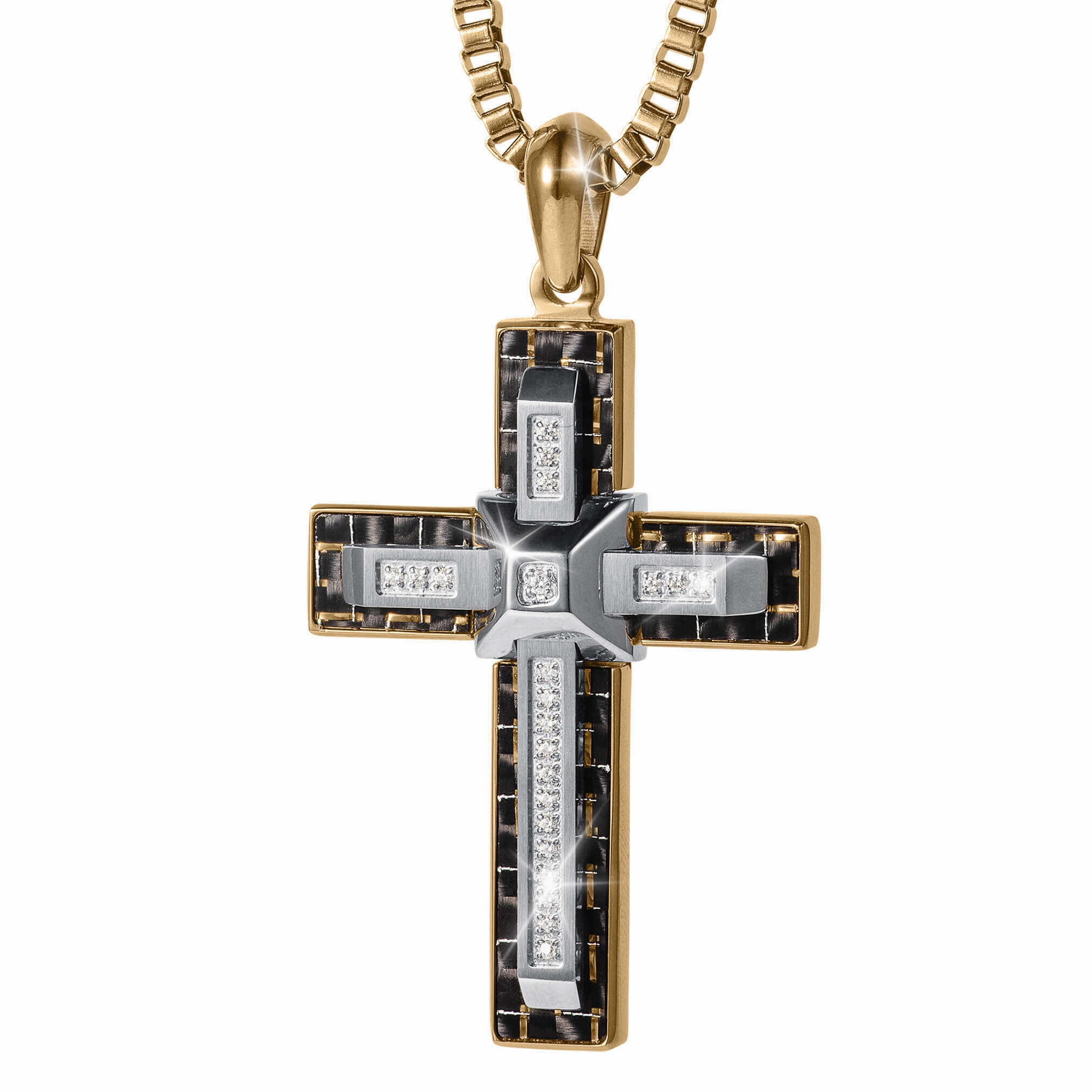 Carbon Valor Cross Pendant 