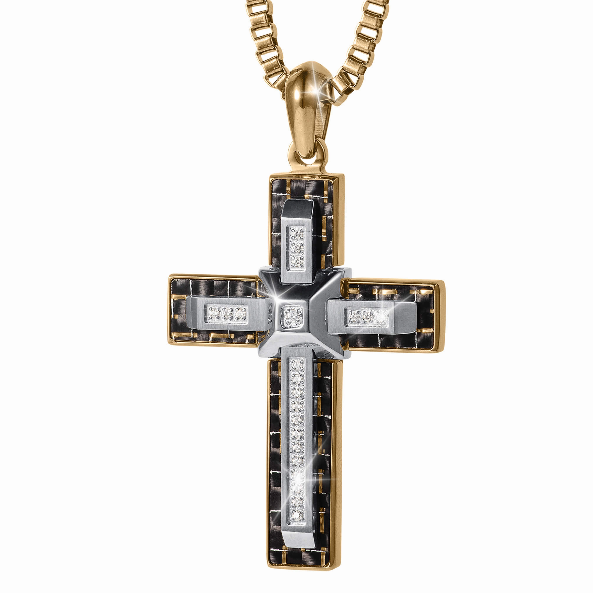 Carbon Valor Cross Pendant 