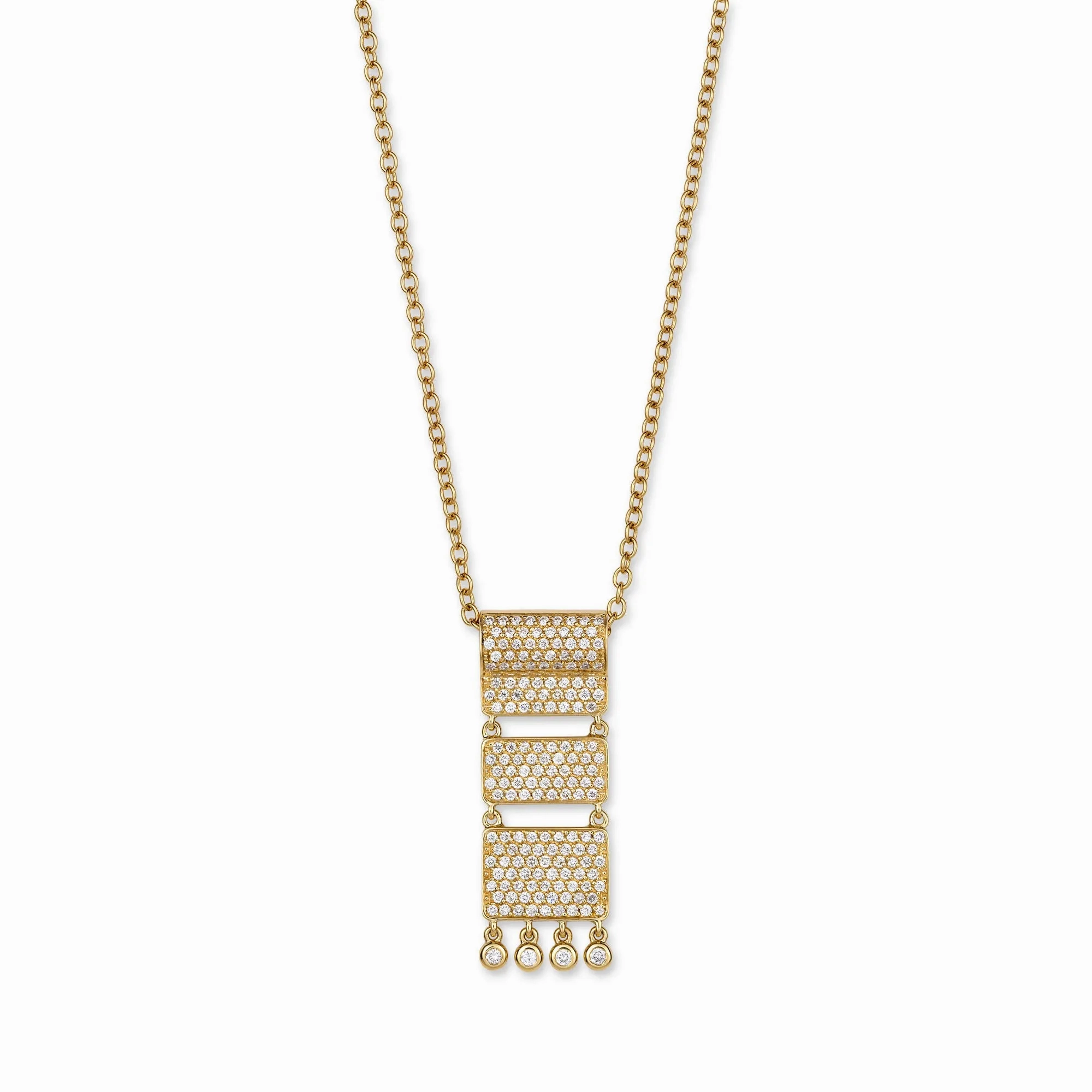 Carpet 18K Gold Pendant w. Diamonds
