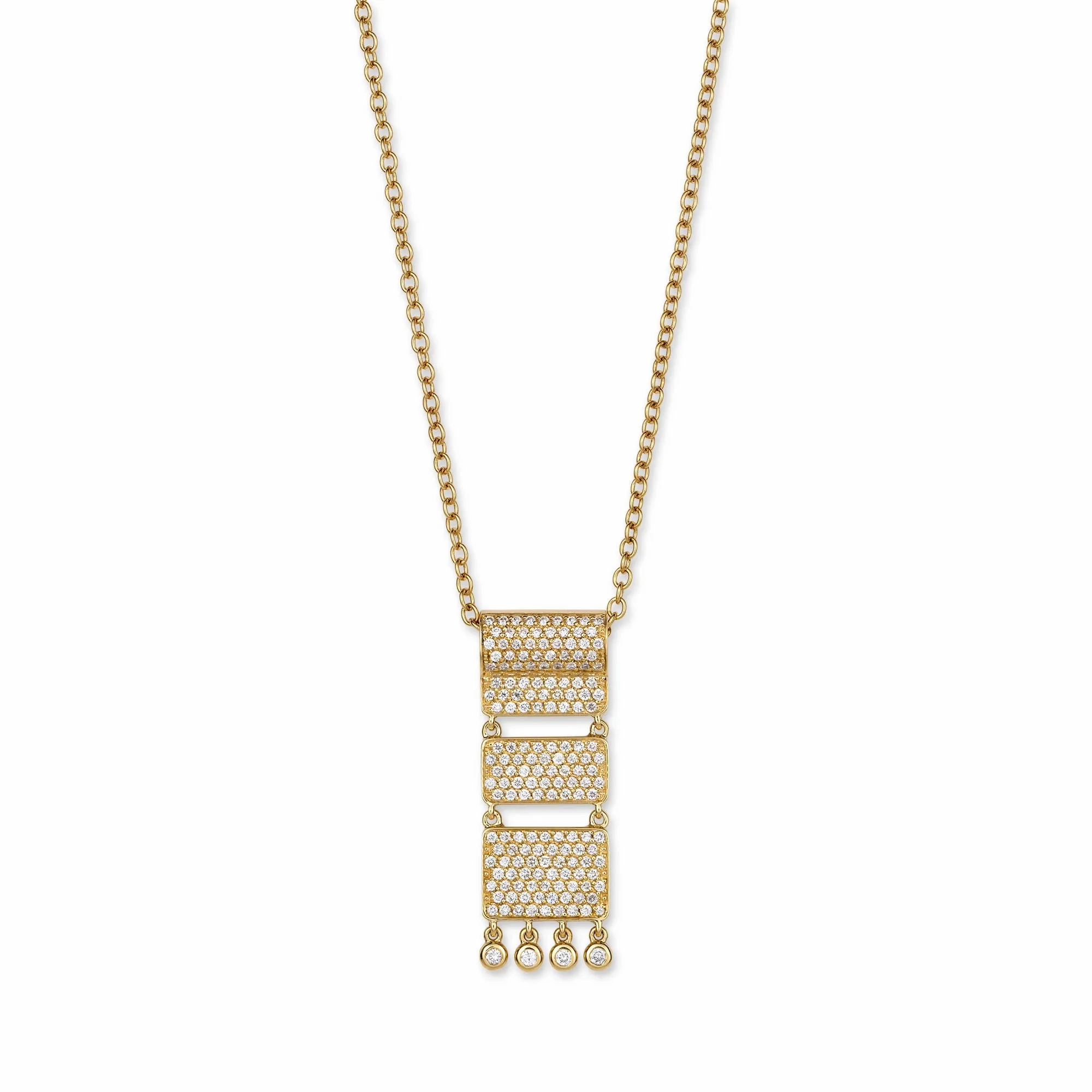 Carpet 18K Gold Pendant w. Diamonds