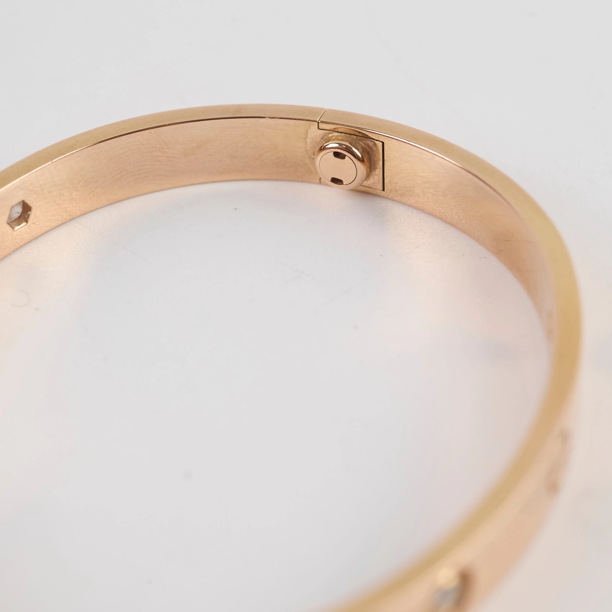 Cartier 4 Diamond Love Bracelet Size 17