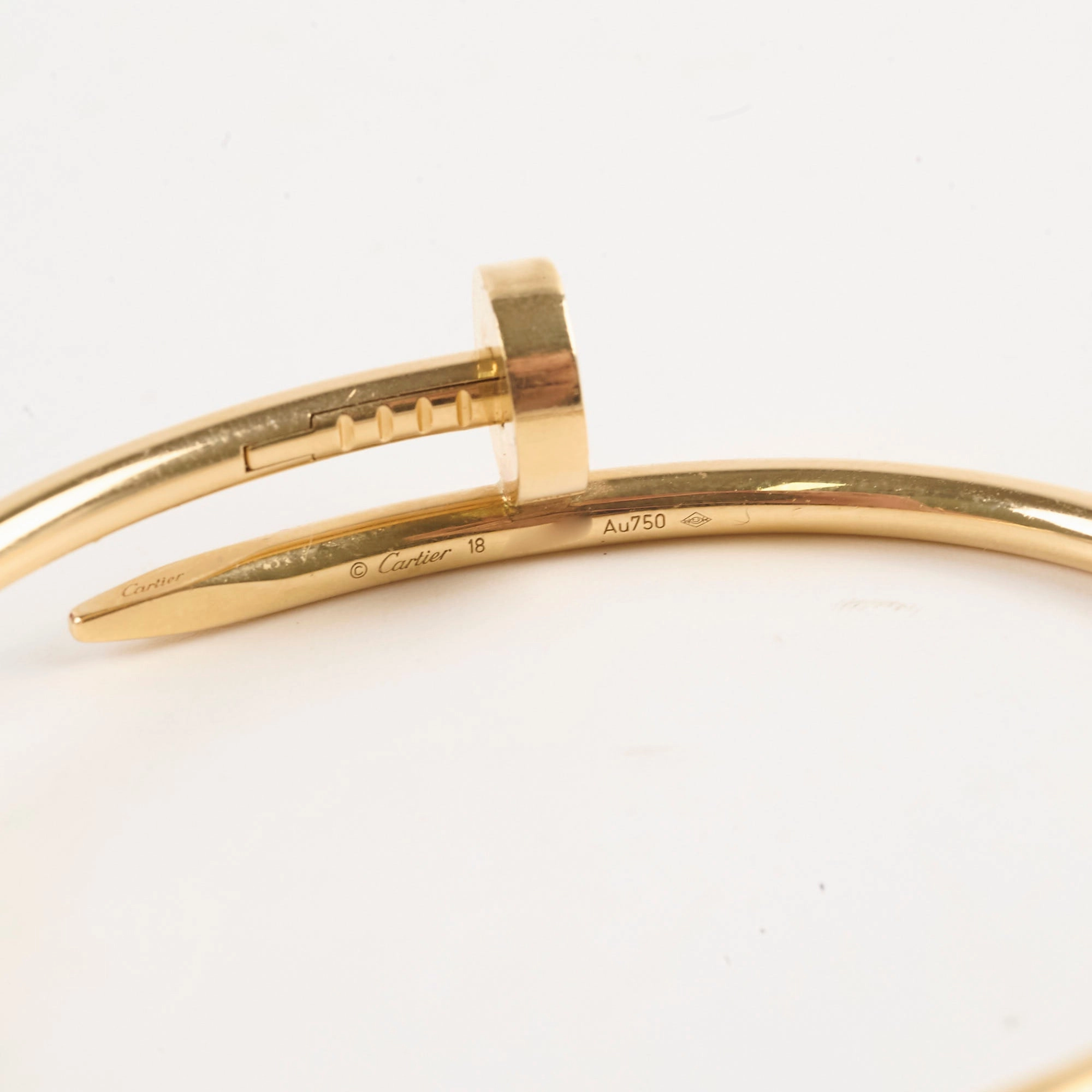 Cartier Juste Un Clou JUC Yellow Gold Size 18 Bracelet