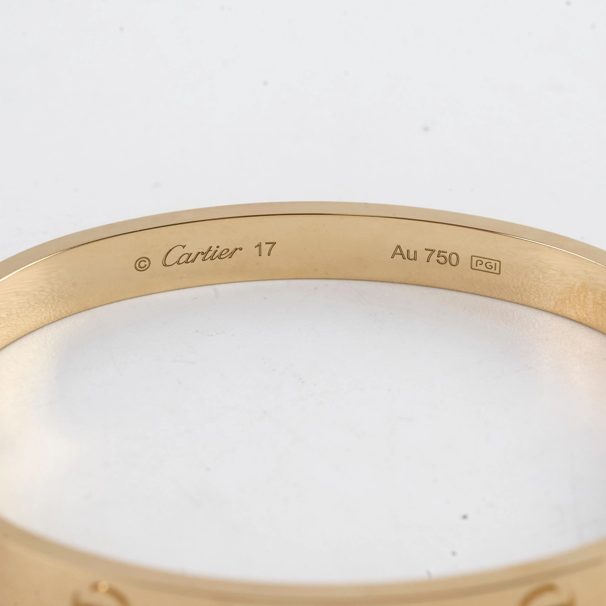 Cartier Love Bracelet Size 17 Yellow Gold 2024