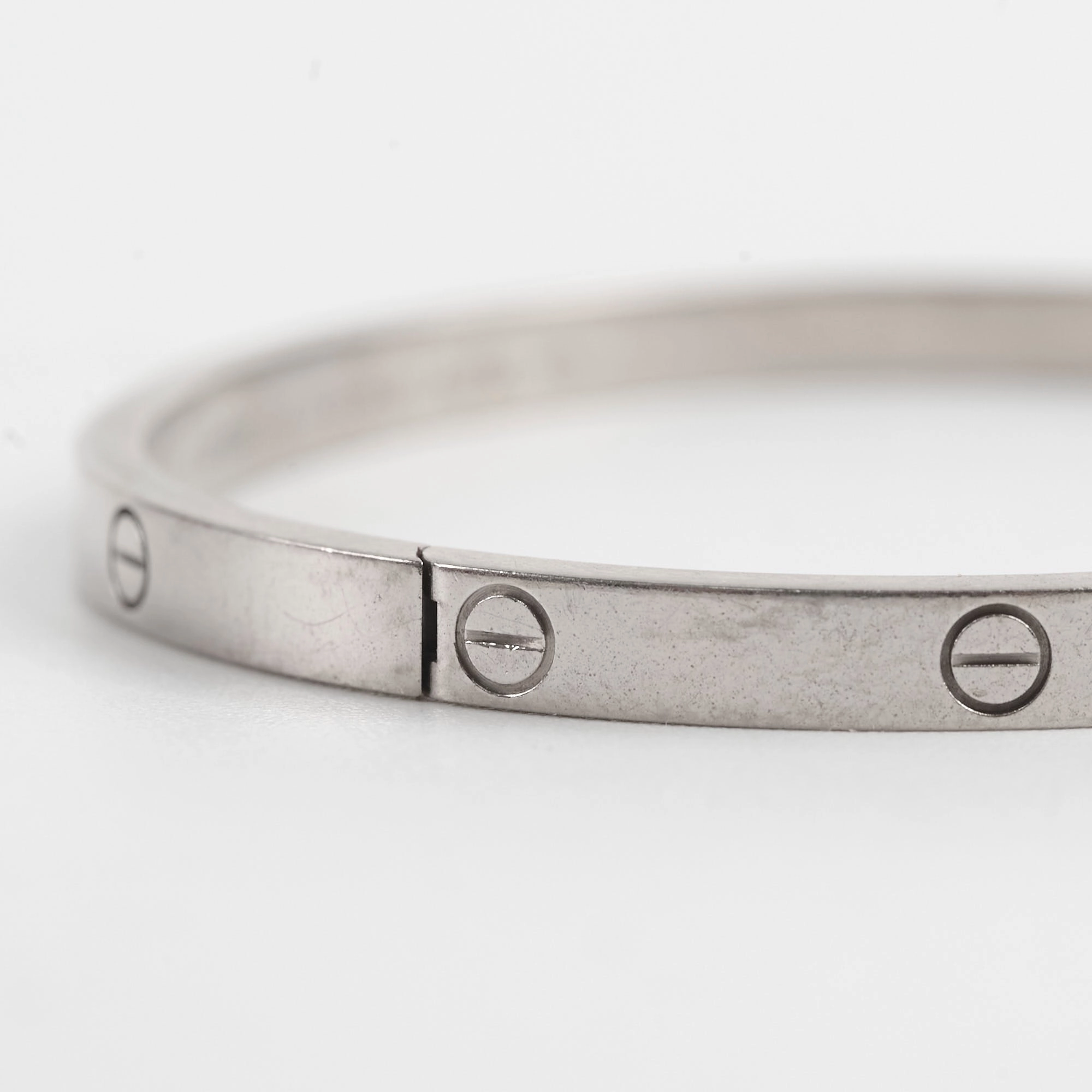 Cartier Love Bracelet White Gold Small Model Size 16