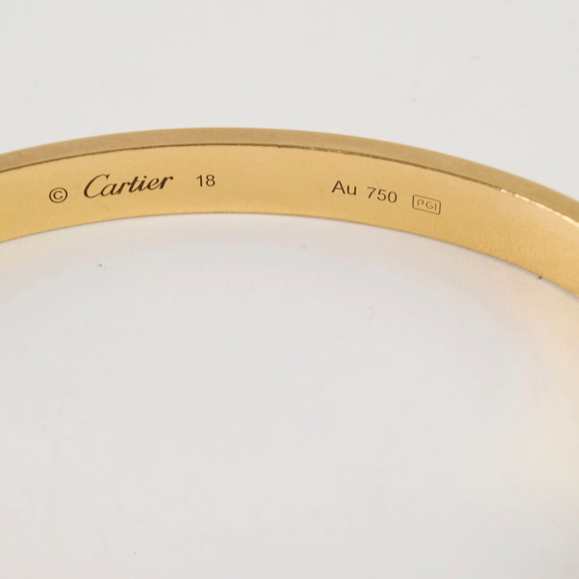 Cartier Love Bracelet Yellow Gold Size 18