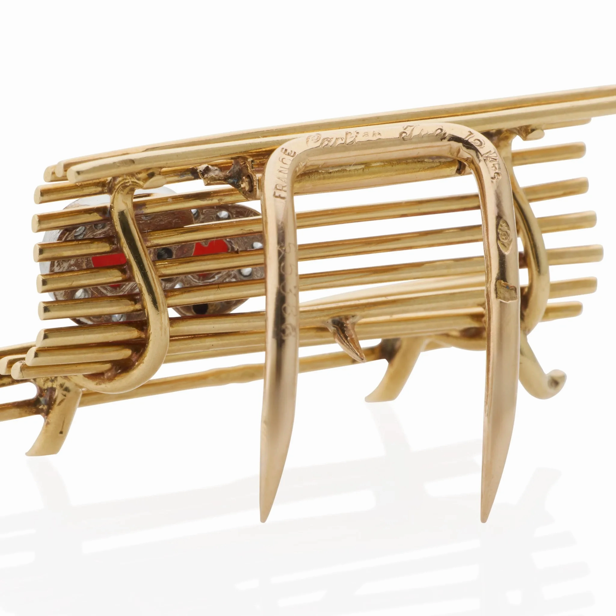 Cartier Lovers on a Bench Clip Brooch