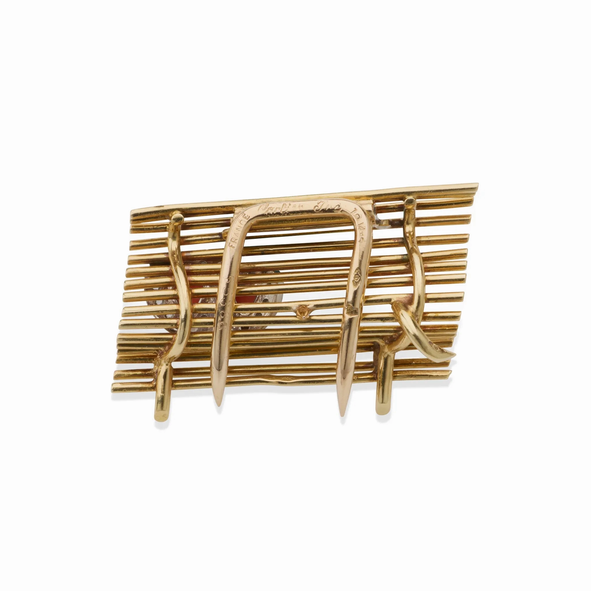 Cartier Lovers on a Bench Clip Brooch