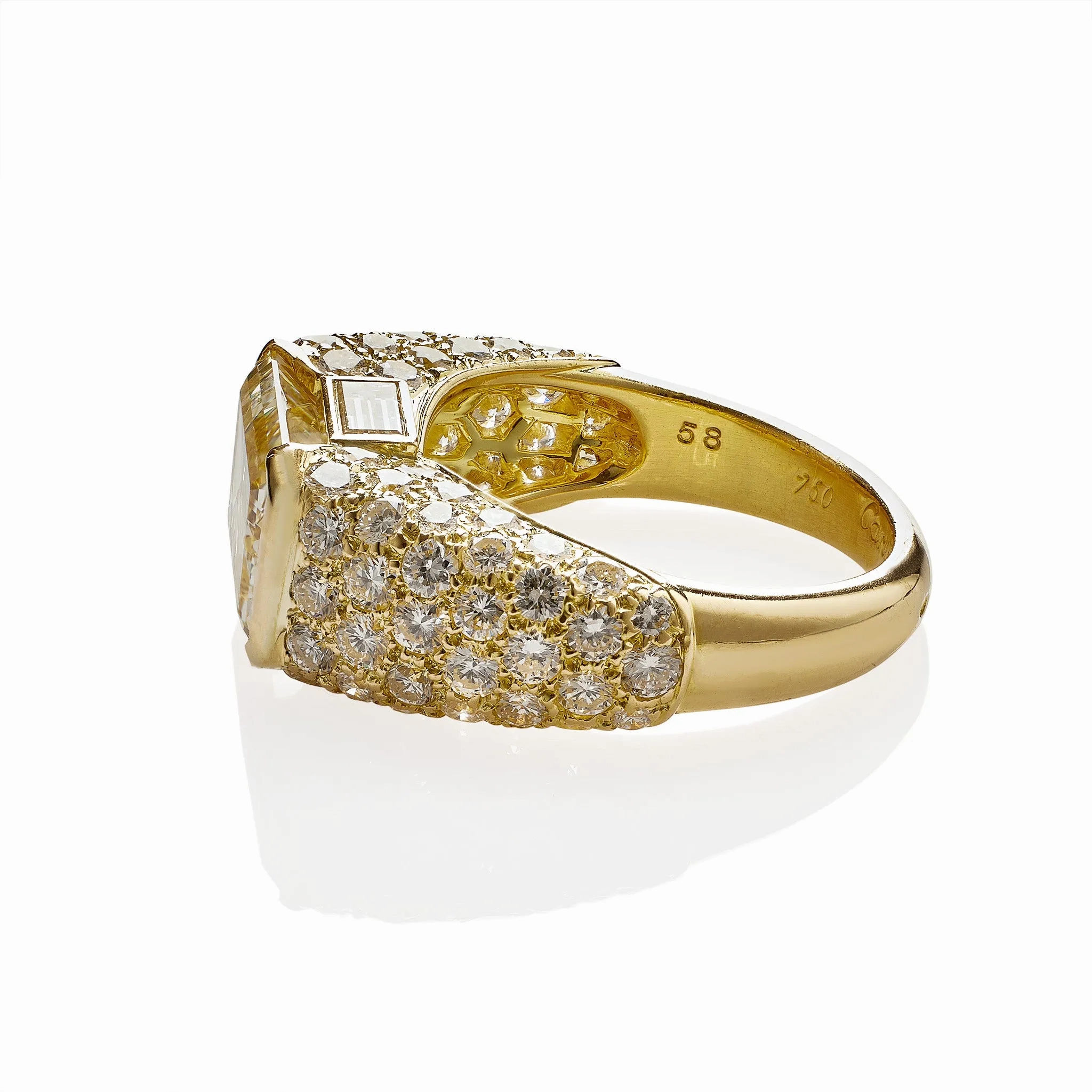 Cartier Monture Paris Emerald-cut Diamond Ring