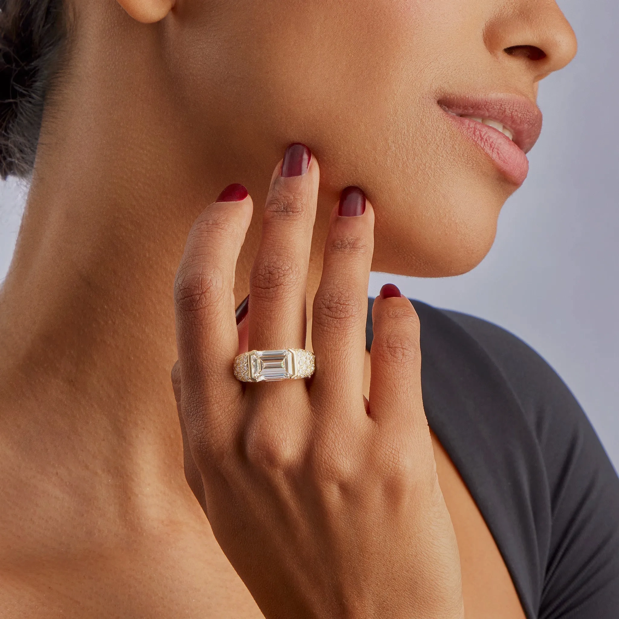 Cartier Monture Paris Emerald-cut Diamond Ring
