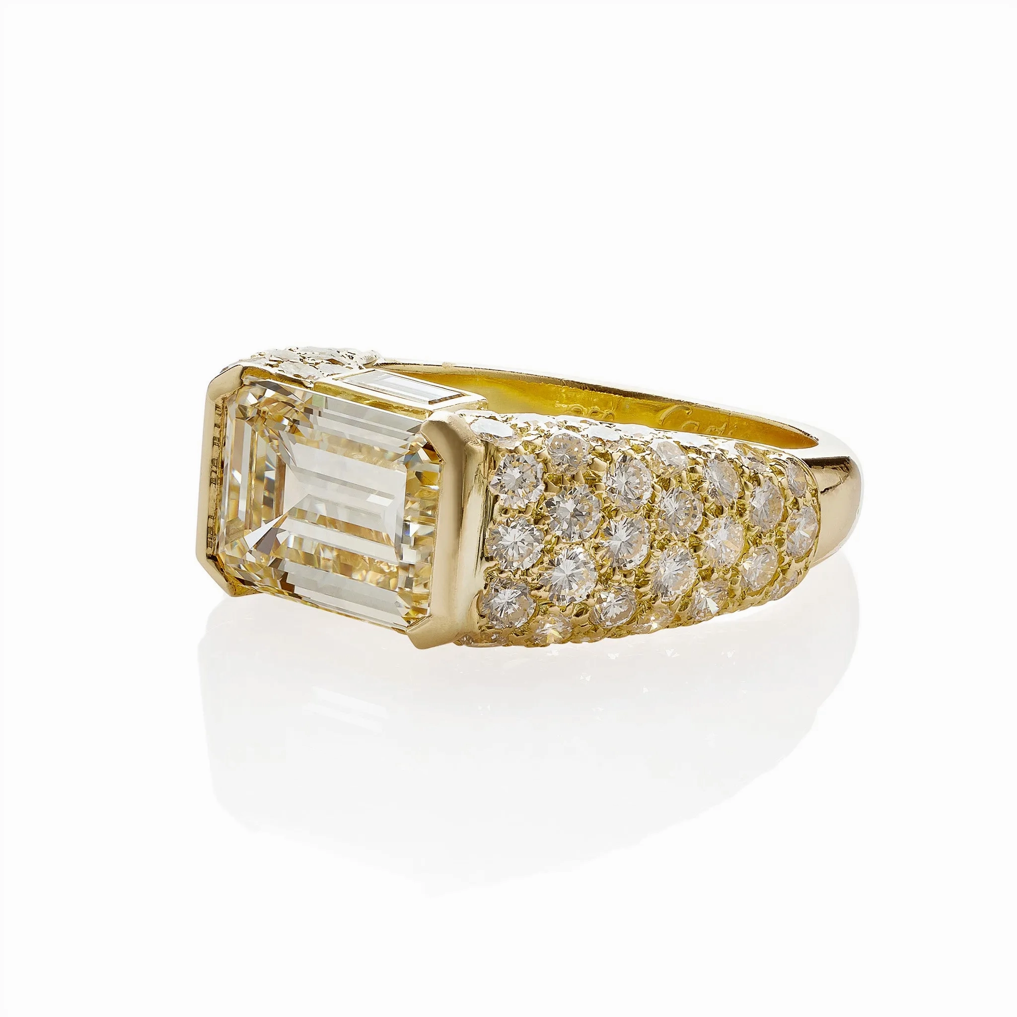 Cartier Monture Paris Emerald-cut Diamond Ring
