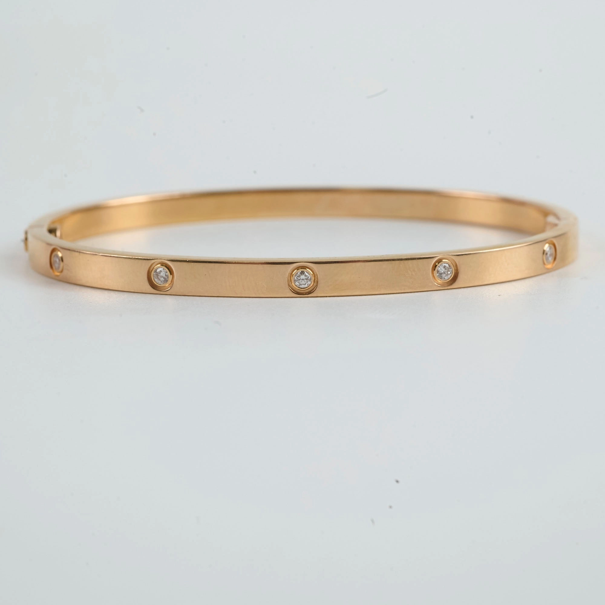 Cartier Small Model Love Bracelet 10 Diamonds Size 16