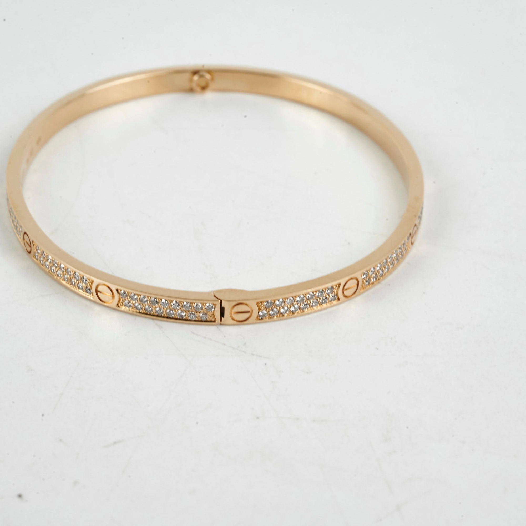 Cartier Small Model Love Pave Bracelet Yellow Gold 2021