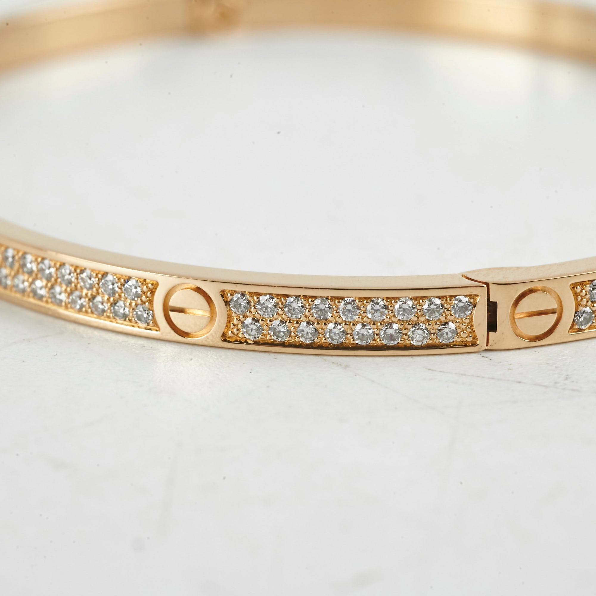 Cartier Small Model Love Pave Bracelet Yellow Gold 2021