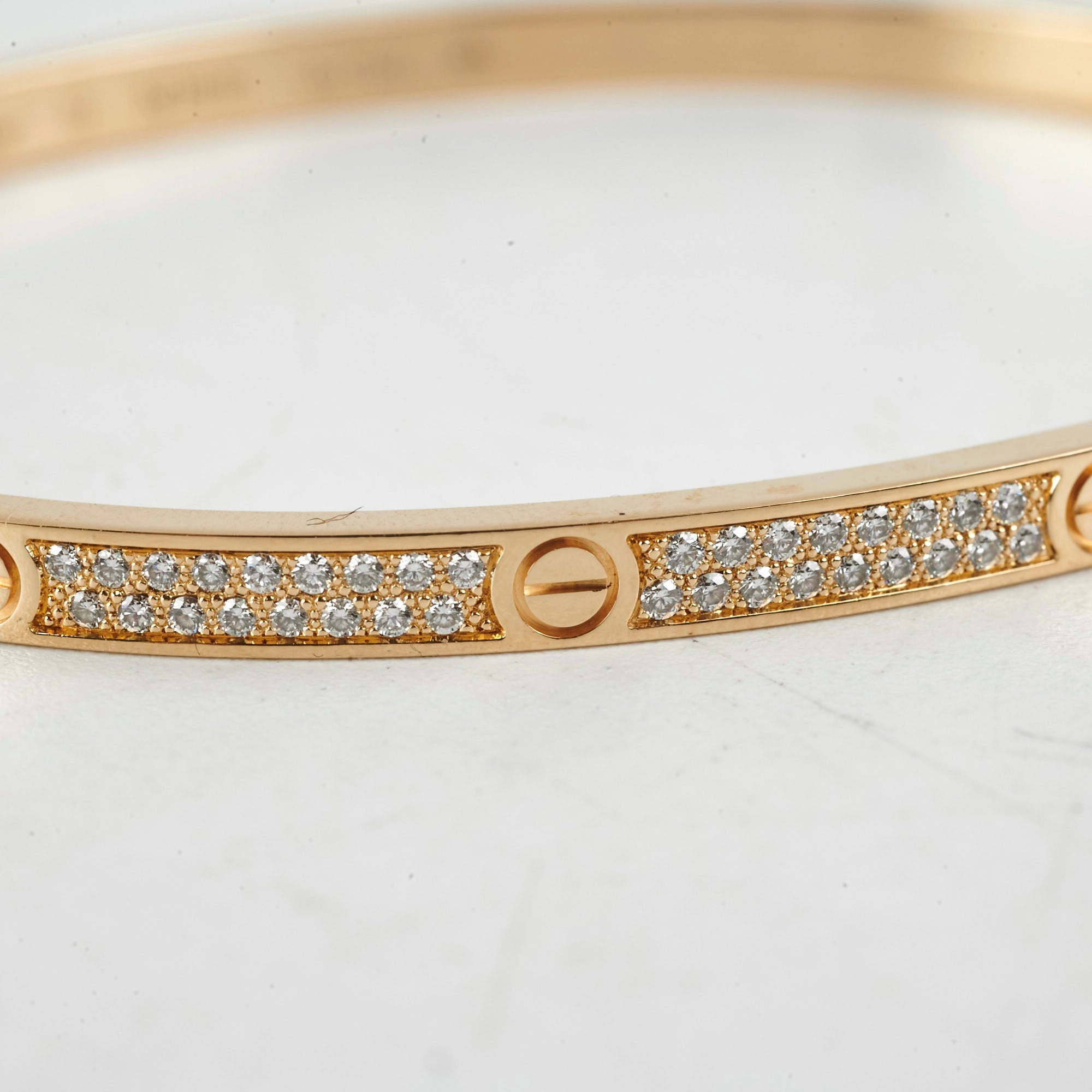 Cartier Small Model Love Pave Bracelet Yellow Gold 2021