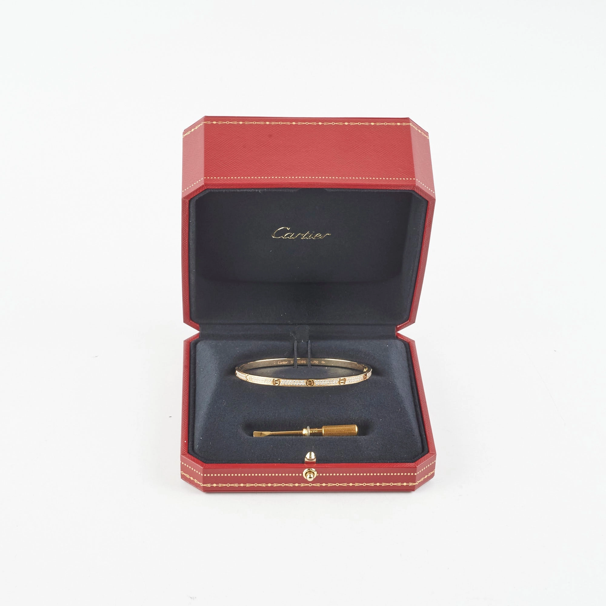 Cartier Small Model Love Pave Bracelet Yellow Gold 2021