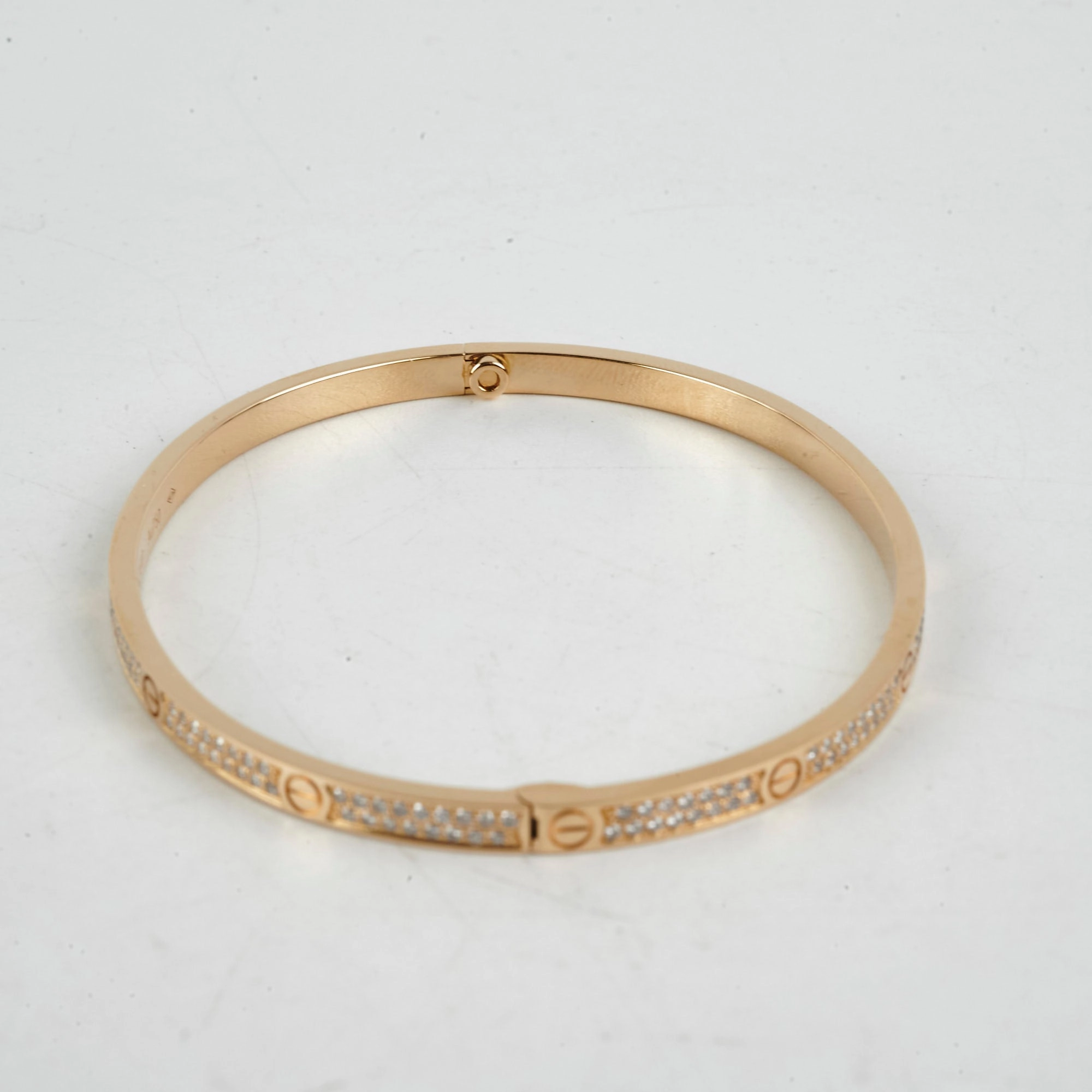 Cartier Small Model Love Pave Bracelet Yellow Gold 2021